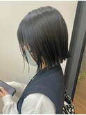 【Thema_下北沢】アッシュブルー×ナチュラルショート_ミニボブ