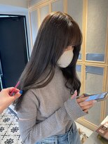 ヘアサロン ガリカ 表参道(hair salon Gallica)&nbsp;地毛風カラー/透明感オリーブベージュ/フェミニンロング
