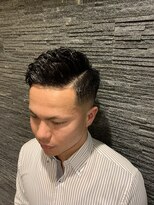 ヒロギンザバーバーショップ 大宮店(HIRO GINZA BARBER SHOP)&nbsp;ツイストパーマ七三オールバックサイドグラデーション