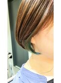 イヤリングカラー　ブルーカラー内巻きワンカール