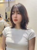 キートスバイガーランド (Kiitos by Garland)&nbsp;シースルー前髪ふんわり鎖骨ミディアムレイヤーカット