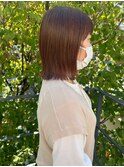 外ハネロブに秋カラー、オレンジブラウン