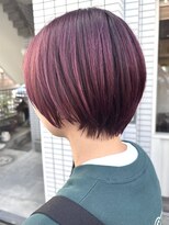 ジェムヘアスタジオ 湘南平塚南口店(Gem Hair Studio)&nbsp;ショートボブ×イルミナ ブロッサムピンクベージュ【Gem 神原】