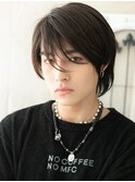 20代30代斜めバング学生ブラック無造作ショートf戸田公園