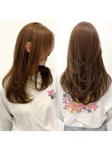 小顔レイヤーカットミディアムレイヤーレイヤーロング【日本橋】