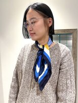 エミス バイ メルト 吉祥寺(emis by melt)&nbsp;【吉田江梨】インナーカラー　切りっぱなしボブ　ベージュカラー