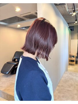 ログ(Log) ブリーチなしボルドーカラー×bob