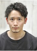 メンズパーマおしゃれショートスタイル