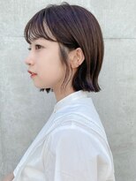 アグノス 青山(Agnos)&nbsp;ミディアムヘア 暗めカラー デザインカラー くびれヘア