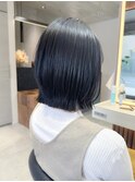 ボブショートボブ縮毛矯正ベージュグレージュ門前仲町
