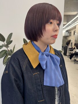 ミニボブ/ボブ/レイヤーカット/ダブルカラー/ブリーチ/栄k112