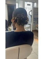 ヘアアンドデイスパ アグー(hair&dayspa AGU) SHIZUKA☆タイトカチモリお呼ばれアレンジ
