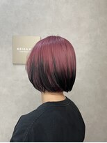 ケイカヘア(KEIKA Hair)&nbsp;ニュアンスボブでピンク×ブラックのエンドカラー