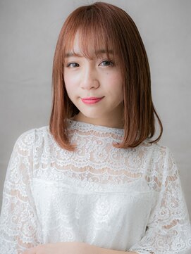 カバーヘア ブリス 志木南口駅前店(COVER HAIR bliss) ミルクティーピンクベージュワンカールボブディW志木10代20代