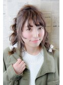 ざっくり無造作ツインテール
