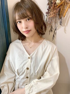 マリアバイアフロート(Maria by AFLOAT) 【添田】伸ばしかけもOK！フレンチボブひし形ロブネイビーカラー