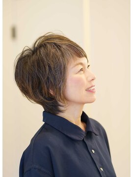 えがお美容室 【えがお美容室】40代50代に人気☆アシンメトリーバングショート