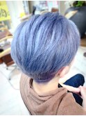 ラピスラズリブルー ツーブロック