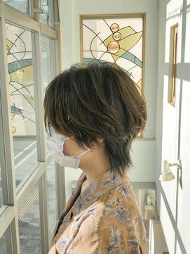 トップヘアー 中庄店(TOP HAIR fuapua) 簡単スタイリングウルフショート 『Nao』