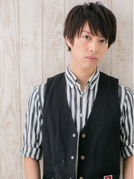 メンズヘア ビーセカンド 草加店(MENS HAIR B-2) 黒髪が◎優等生風★知的くせ毛カットショートL