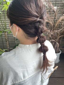 ダブル(W) 【hair salon W】ポンポンアレンジ