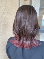 ジェリカヘアー サンフラワー通り(Jlica hair) ピンクテールカラー×モーヴブラウン×外ハネヘア