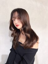 ルネ 北千住(Renee) 韓国レイヤー_カーキグレージュフェザーバング