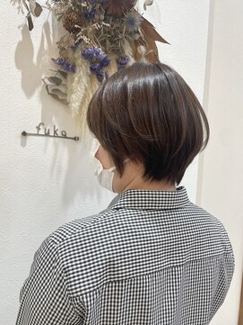 フゥカ 類家店(fuka) 八戸すっきりショート髪質改善カラー20代30代40代50代