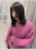 ナチュラルアッシュブラックヘア