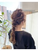 <入佐ひなの>褒められ☆結婚式お呼ばれ編みおろしヘアアレンジ