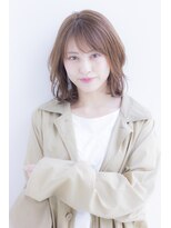 ラフ フロム ガーデン(Laf from GARDEN)&nbsp;【寺尾拓巳】大人かわいいグレージュひし形ストレートミディ