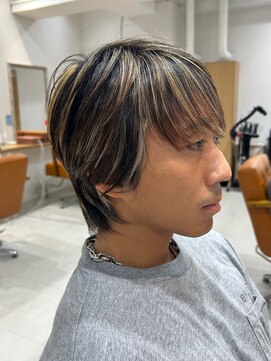 ネイロ 北千住(NeiRo) メンズマッシュブリーチカラーブロンドカラーハイライトカラー