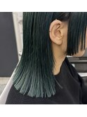 #切りっぱなし × #ブルーグリーン