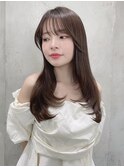 イメチェン外ハネボブ美髪ワイドバング顔周りレイヤーカット