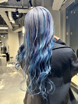 リラス 博多(rilas) デザインカラー　アンブレラカラー　ユニコーンカラー