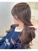 エクステ　レイヤーカット　ショコラブラウン　透明感カラーYUKI
