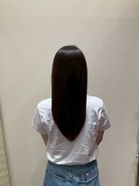 アクセ&nbsp;大人可愛い透明感黒髪暗髪×ナチュラルエアストレートロング20代