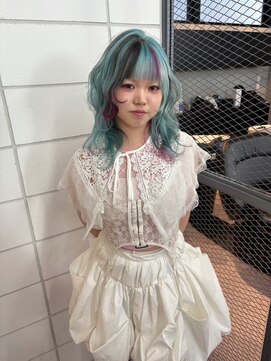 ロテ 名古屋 名駅店(Lote.) 黒髪カタログ/クラゲヘアー/オリーブグレー/名古屋