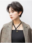 ハンサムショートダークアッシュ似合わせカット