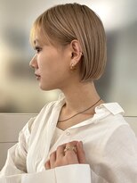 トリコ アヴェダ ららテラス北綾瀬(tricot AVEDA)&nbsp;ハイトーンボブ/切りっぱなしボブ/柔らかベージュ/ショートボブ