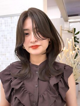 アンフィニー 銀座(ANFINI) 前髪/顔まわり小顔/大人レイヤー/レイヤーカット/丸顔/面長/銀座