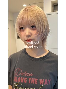 ベンジー 登戸店(benji) blond beige×wolf cut 『登戸』