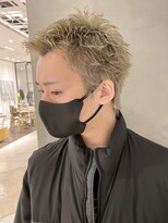 ピークアブー 銀座並木通り(PEEK-A-BOO)&nbsp;スパイキーショート/メンズショート/ホワイトベージュ/金髪