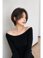 バグズ ヘアデザイン 桔梗が丘店(Baguz HAIR DESIGN)&nbsp;韓国風前髪なしくびれショート小顔透明感丸みショート艶髪