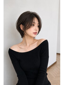 バグズ(Baguz) 韓国風前髪なしくびれショート小顔透明感丸みショート艶髪