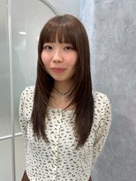 ログ(log)&nbsp;韓国風　髪質改善カラー　顔まわり　レイヤー　ミディアム　艶髪