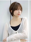 前髪あり小顔ショートボブ20代30代40代【AIN.表参道】川原大地