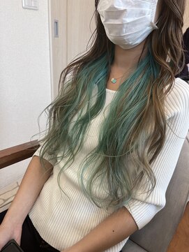 シャトン(chaton) インナーカラー☆グリーン