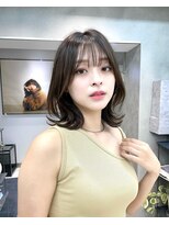 ヴェイン 渋谷(vain)&nbsp;ミディアムレイヤーカット/くびれヘア/20代30代/インナーカラー