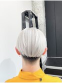 波巻きツイストスパイラルフェザーパーマ刈り上げセンターパート